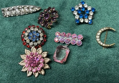 7 Vintage Strass Streustifte verschiedener Epochen ca. 1-1/4 Zoll - Bild 1 von 4