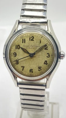 Reloj Militar Automático Girard-Perregaux Giromático Vintage Años 60 Esfera Original Foto 1 de 4