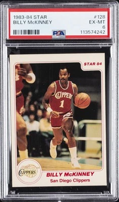 1983-84 STAR #128 BILLY MCKINNEY PSA 6 - Image 1 of 2