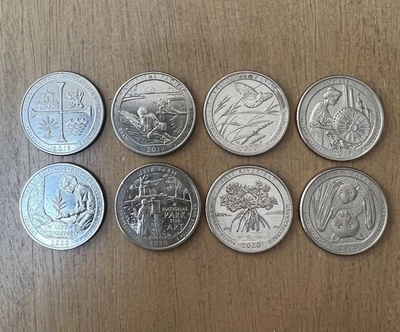 Lot of 8 Different West Point Quarters 2019-2020 Circulated - Image 1 of 2