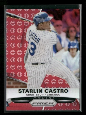 Starlin Castro 2015 Panini Prizm Red Baseball Prizms #139 Chicago Cubs Foto 1 de 2