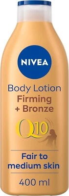 NIVEA Q10 Firming + Radiance Gradual Tan Body Lotion, Natural Looking Tan 400ml