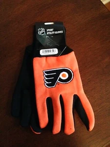 NHL PHILADELPHIA FLYERS GLOVES KIDS YOUTH SIZE TWO-TONE NEW - Picture 1 of 1