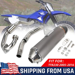 TTR230 Slip On Complete Exhaust Muffler System Pipe Full For TTR230 2005-2016 - Picture 1 of 16