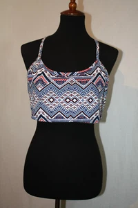 Girl's No Boundaries NOBO Sz 2XL (19) Crop Spaghetti Strap Tank Top Aztec Print - Picture 1 of 6