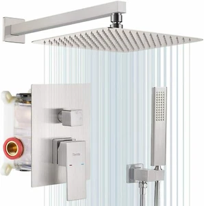 Juego combinado de ducha de lluvia de 16" para baño grifo de ducha de lujo montado en la pared - Imagen 1 de 9