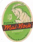 Etikett, VEB Riebeck-Brauerei Gera, Riebeck Mai-Bock Starkbier, 1949, (205)