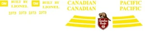 Lionel Canadian Pacific Alco Lok Aufkleber Set - Bild 1 von 2