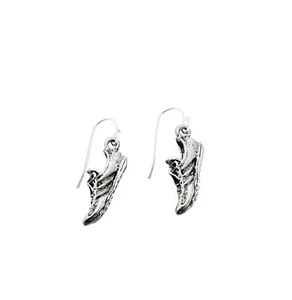 Pewter RUNNING SHOE Earrings with Sterling Silver Ear Wire~Runner Earrings - Picture 1 of 4