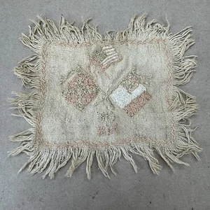 Antique American Folk Art Civil War Sampler? Patch? Fabric South Confederate - Picture 1 of 7