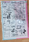 55PCE 'HIS & HERS' CLEAR STAMP SET FOR CARDMAKING