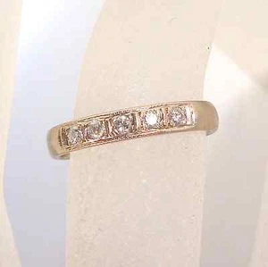 Delicate .15ct Diamond Solid 14K W Gold Band Ring Fine Jewelry - Picture 1 of 4