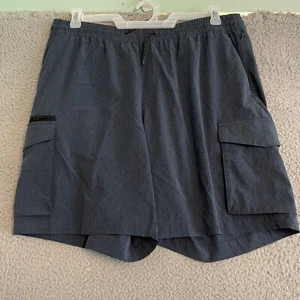 Old Navy Mens Large Navy Board Shorts Drawstring Zippered Pockets Quick Dry - Picture 1 of 7