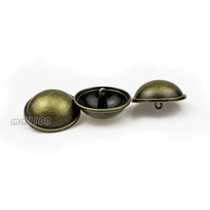 12PCS Bronze Vintage Metal Round Shank Buttons Coat Sewing Embellishment 28mm - Foto 1 di 5