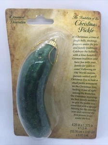 Weihnachtsbaum Pickle Ornament Deutsch Feiertag Verstecken Tradition Individuelles Spiel - Bild 1 von 5