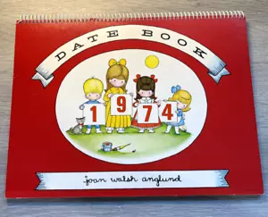 Vintage Joan Walsh Anglund 1974 Date Book Calendar Frameable Art 12x9 Unused - Picture 1 of 8