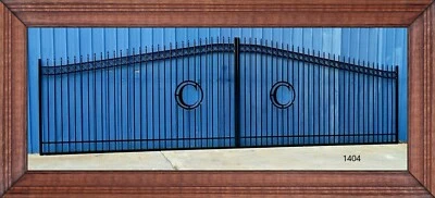 ¡En oferta! Puerta de entrada de hierro de acero #1404HD 20'-22' ¡Seguridad comercial para el hogar EE. UU.! Foto 1 de 4