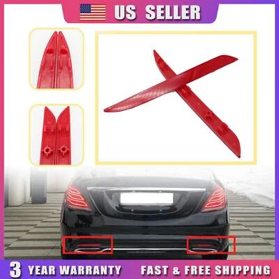 1 Pair For Mercedes Benz W222 S550 S560 S450 S600 Rear Bumper Reflector Light US - Image 1 of 4