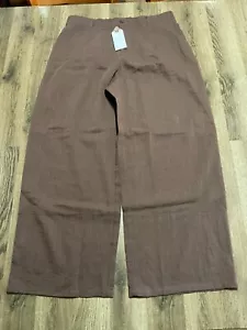 Feiersi Pants, Women's Size XXL, Brown, Wide Leg, Capri, NWT - Picture 1 of 11