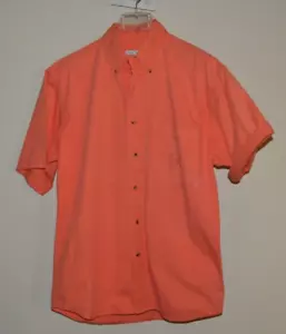 Vintage Bugle Boy Oversized Orange Short Sleeve Shirt Tag Size M Chest 45" - Picture 1 of 8