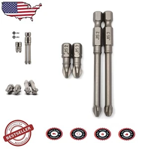 Magnetic JIS Screwdriver Impact Bits - 4-Piece S2 Steel Set for Precision - Picture 1 of 11