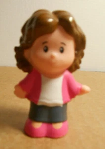 Figura Camisa Fisher Price Little People Madre Cabello Castaño Usando Rosa G76 - Imagen 1 de 6