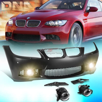 FOR 09-11 E90 3SERIES W/ PDC M3 STYLE ABS FRONT BUMPER COVER BODY KIT+FOG LIGHT - Image 1 of 4