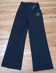 Lulus Black Pleated Slim Straight Pants Sz Small Flare - Picture 1 of 11