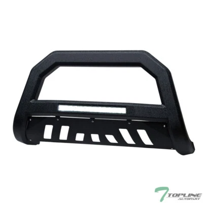 Topline For 05-10 Jeep Grand Cherokee AVT Aluminum LED Bull Bar - Textured Black - Image 1 of 4