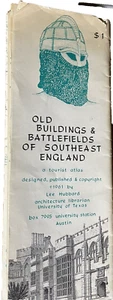 1961 Old Buildings Battlefields Southeast England Atlas Map Brochure - Picture 1 of 8