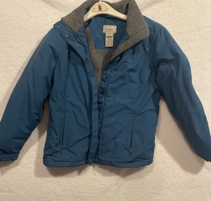 Giacca invernale LL Bean donna blu acqua cappotto grigio fodera pile parka piccolo - Foto 1 di 12