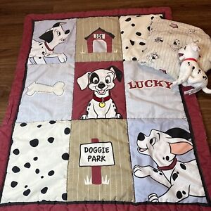 Disney Baby 101 Dalmations Lucky Baby Quilt Crib Blanket 33X42" Sheet & Plush