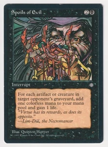 Spoils of Evil Proof LP Ice Age Artist Quinton Hoover 1995 MTG Magic AP Vintage! - Picture 1 of 2