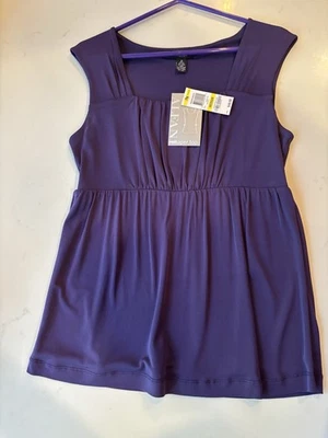 💜Nueva Blusa Top Para Mujer ALFANI Púrpura Modeladora Talla Mediana Nueva con Etiquetas Foto 1 de 4