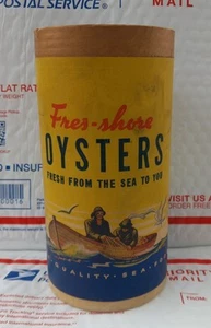 Very Rare 1936 Fres - Shore 1 Qt Cardboard Oyster Container By The Kroger Co - Picture 1 of 8