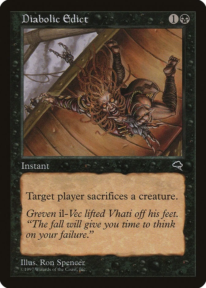 MTG Diabolic Edict  - Tempest #128 - Image 1 of 1