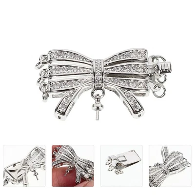 Bracelet Pearl Pendant Clasp Hook Delicate Jewelry Making Necklace Clasp - Image 1 of 4