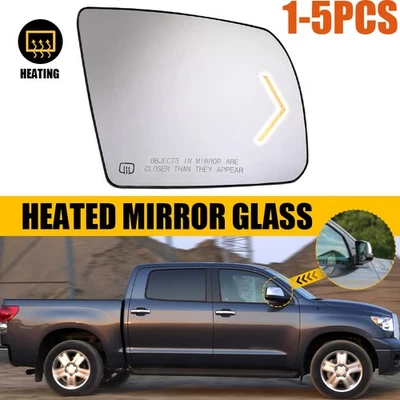 Espejo retrovisor lateral del pasajero de vidrio con señal térmica para Toyota Tundra 2007-20171-5X Foto 1 de 4