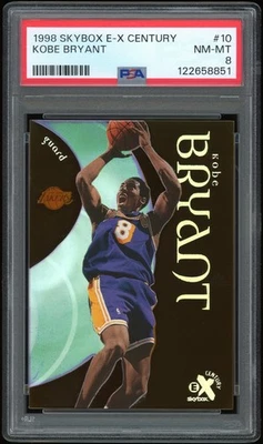 1998-99 Skybox E-X Century No10 KOBE BRYANT PSA 8 NM-MT Lakers Зал славы - Изображение 1 из 2