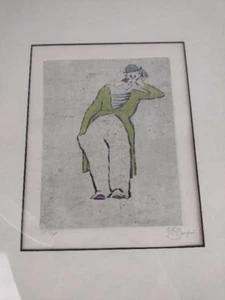 Rudolf Rheinhold Junghanns - grabado en seco de un payaso no. 5 - firmado numerado - Imagen 1 de 8