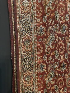 BORDER KASHMIRI JAMAVAR woven shawl~100% CASHMERE PASHMINA Silver Metallic - Picture 1 of 7