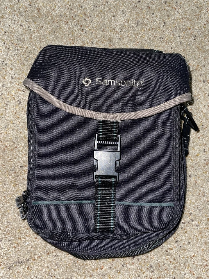 Genuine Samsonite 4 1/2 X 7" Small Black Camera Pouch / Bag With Strap. - Image 1 of 4