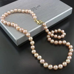 Breeding Bead Chain Pearl Freshwater Beads Pink New - Picture 1 of 4