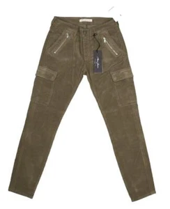 Mavi Juliette Mid Rise Skinny Cargo Cordoroy Green Jeans Stretch Zip Damen 27 - Bild 1 von 12