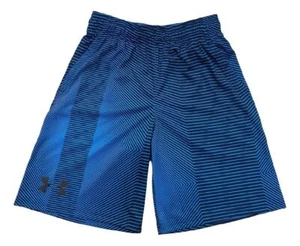 Under Armour Heatgear Boys' Printed Training Shorts (Medium, Blue/Dark Blue) - Picture 1 of 2