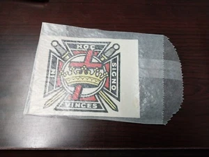 Masonic Knights Templar Sticker Cross Crown - In Hoc Signo Vinces Water Dip Deca - Picture 1 of 1