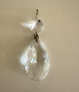Pottery Barn Celeste Glas facettierte Ersatzkristalle ~ Medium Doppelkristall - Bild 1 von 4