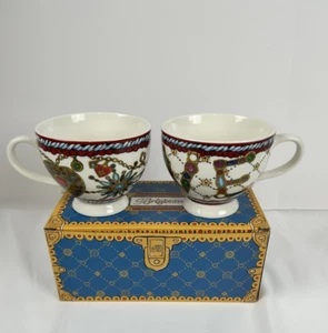 New In Box Brighton Set of 2 Tea Coffee Jewel & Love Limited Edition 13 oz Cups - Picture 1 of 6