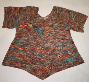 Handmade Knit Flair Blouse Loose Fit Size Large - Picture 1 of 4