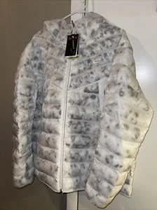 Nike Mens Sportswear Marble Ecodown Puffer Jacket Size 2XL CU7712 100 White NWT - Picture 1 of 6